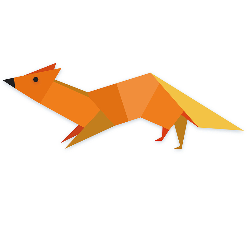 卡通创意折纸动物黄鼠狼
