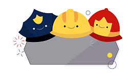 卡通劳动节标签矢量图