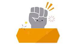 卡通劳动手势文案背景