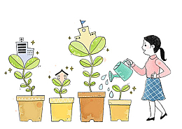 浇水的女孩