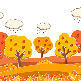 矢量秋收果树下载