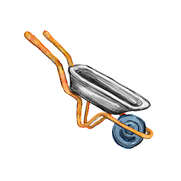 独轮车装饰素材图案