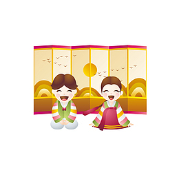 人物开心收获素材图案