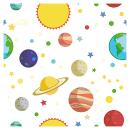 彩色创意星球太空矢量