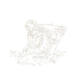 秋天人物劳动装饰素材图案