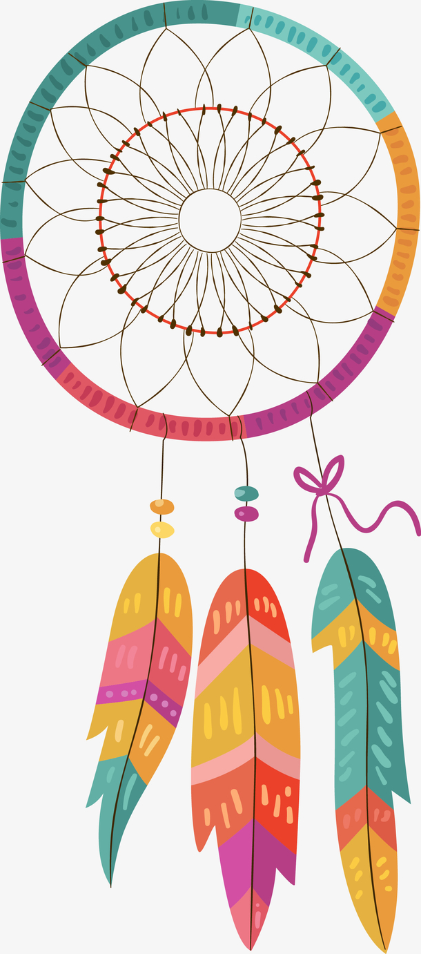 矢量手绘捕梦网