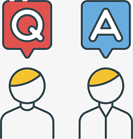 人物问答装饰图标