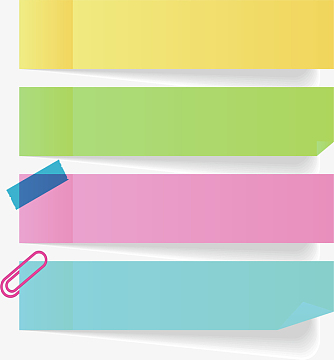 商务彩色横条贴纸