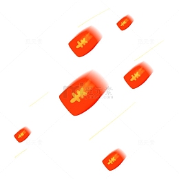 彩色漂浮红包元素