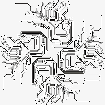 彩色卡通线路免抠素材
