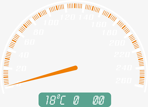 卡通彩色汽车仪表盘图