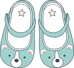 可爱彩色鞋子素材图