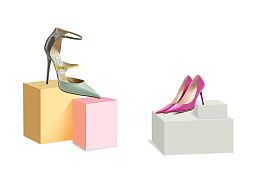 矢量高跟鞋