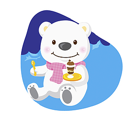 手绘可爱小熊免抠图