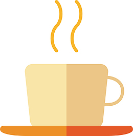 冒热气的奶茶卡通杯子