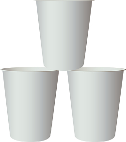 重叠的杯子矢量图