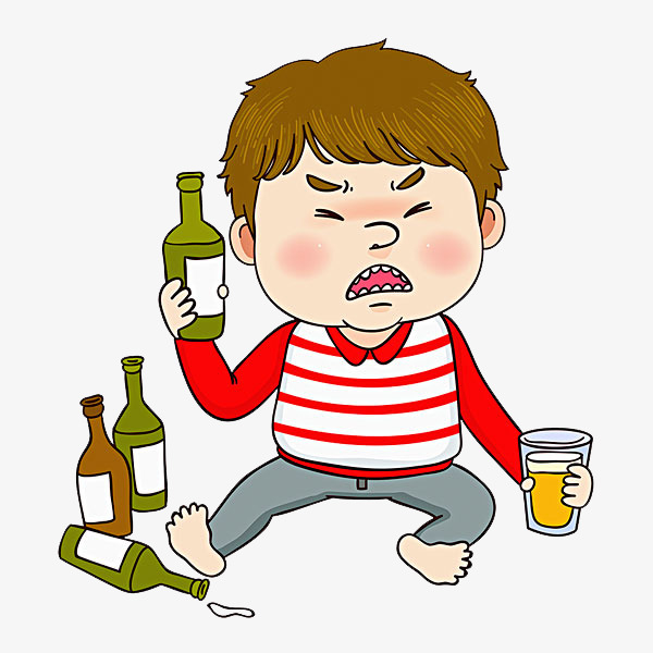 男人喝酒的卡通图片图片
