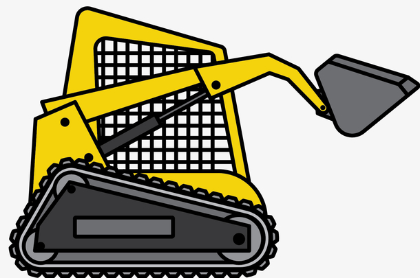 大型挖掘机,机械设备,挖拒绝,履带,自动化,机械挖掘机,矢量卡通万掘