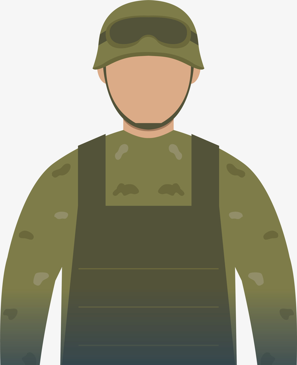 五一劳动节卡通人物军人矢量素材