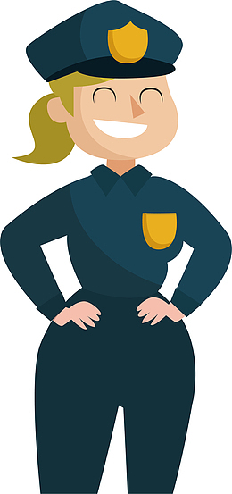 五一劳动节卡通人物保安矢量素材