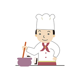 卡通厨师做美食简图