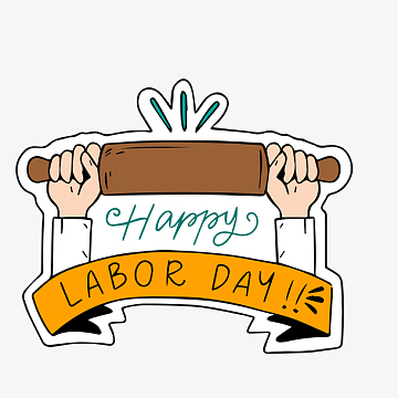 卡通厨师人物标签设计