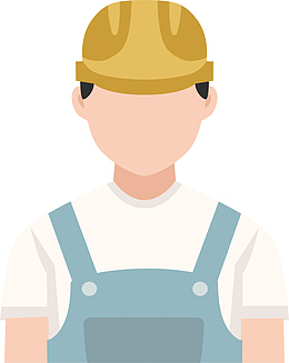 五一劳动节卡通人物工人矢量素材