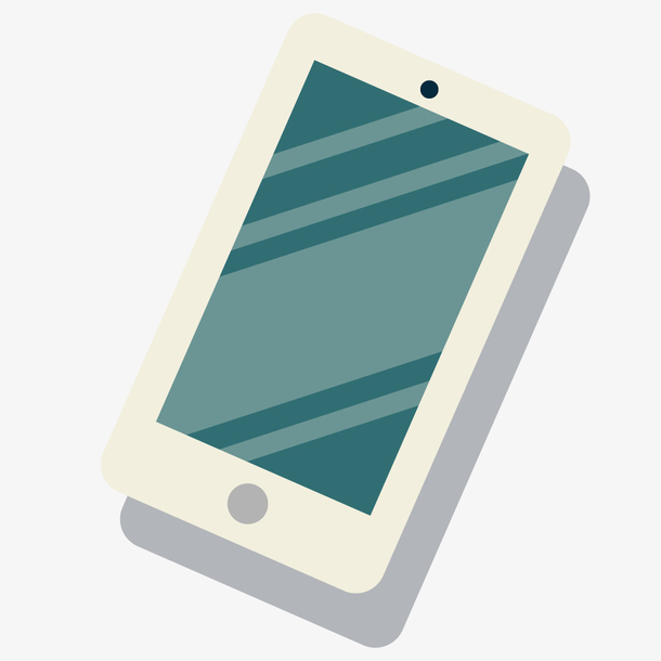 商务办公手机俯视图矢量素材