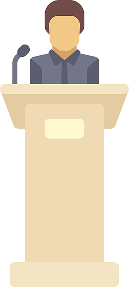 演讲的商务男士