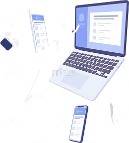 商务2.5D矢量办公插画