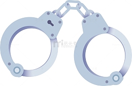 银色的警察办公手铐