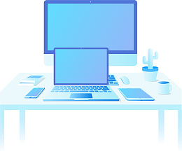 商务2.5D电子产品矢量插画