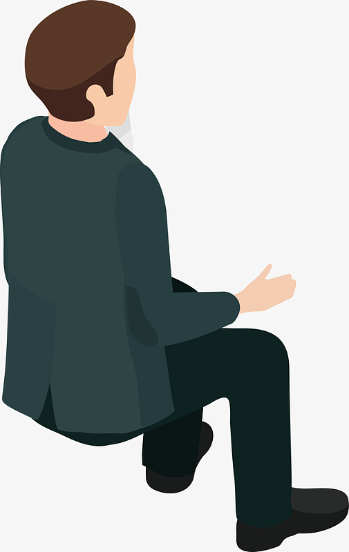 办公矢量人物背面坐姿素材(2754x4131)aipng一个拿着案例图的女白领