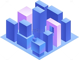 2.5D商务办公矢量插画