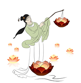 中元节河灯祈福创意设计