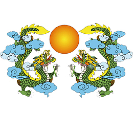 二月二龙抬头卡通装饰中国龙海报