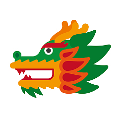 二月二龙抬头卡通装饰中国龙海报