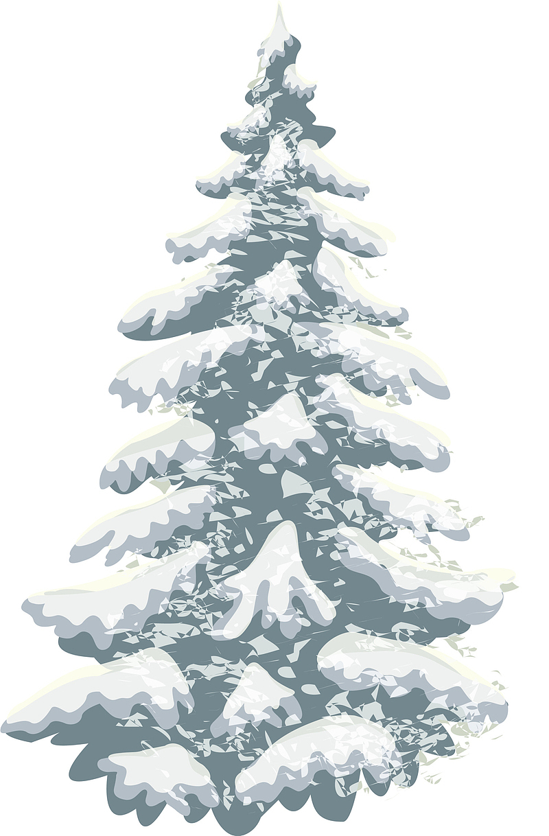 白色简约圣诞树