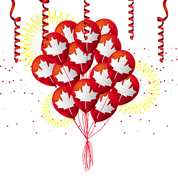 矢量加拿大节日气球