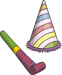 圆锥形生日帽免抠