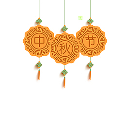手绘中华传统节日灯笼元素