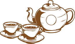 茶杯茶壶矢量风格
