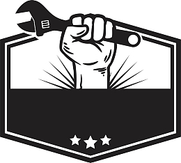 五一手绘劳动工人工具标贴矢量素