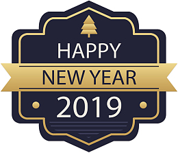 不规则2019年新年标签