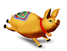 2019金猪赛跑PNG