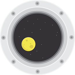 灰色简约太空舱窗口