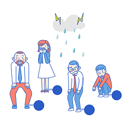不同年龄的人们锻炼