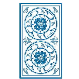 蓝色汉代花纹