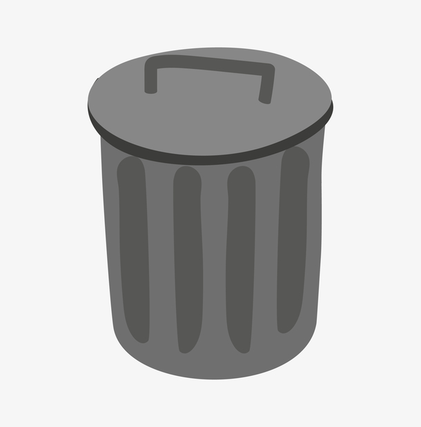 卡通简约手绘垃圾桶装饰设计