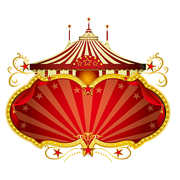 红色旋转木马饭店招牌